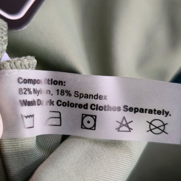 Zaful Women Snap Front Crop Tank Swim TOP ONLY Med Green Knotted Tie Front - Picture 6 of 7